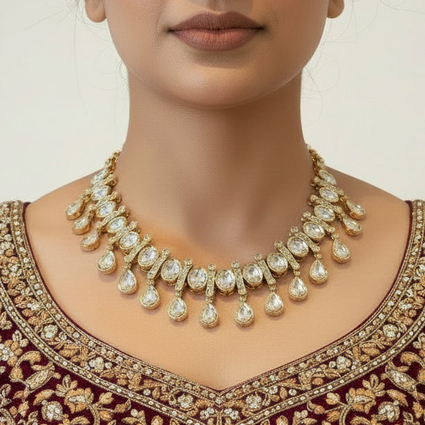 Mahin Polki Necklace Set