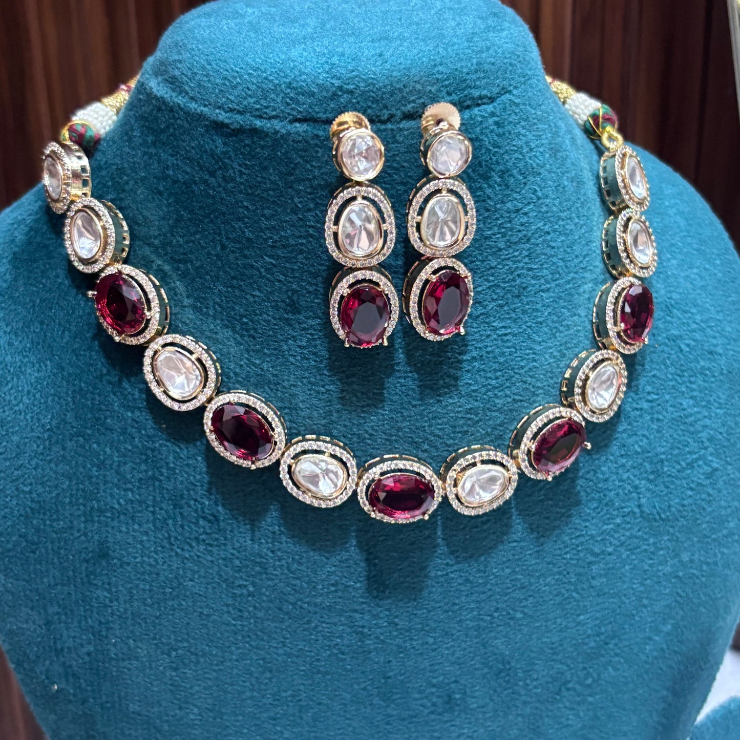 Red Rumi necklace set