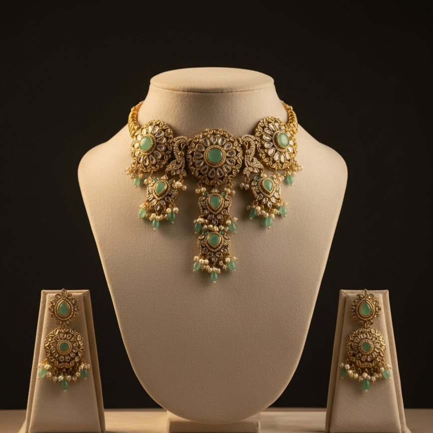 Mint Morni Bridal Choker set