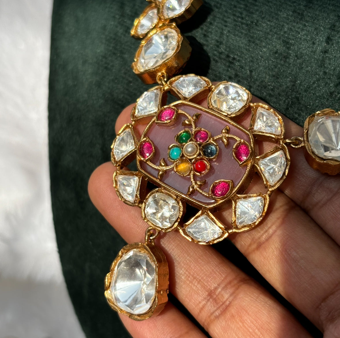 Pink Behnaz Necklace Set