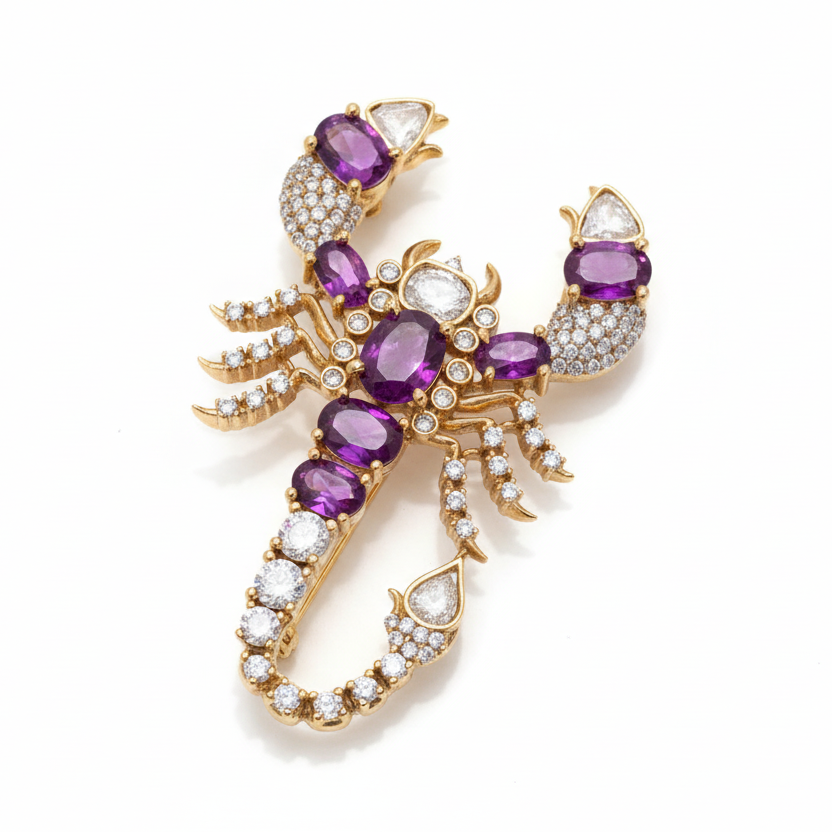 Blush Venoma Brooch
