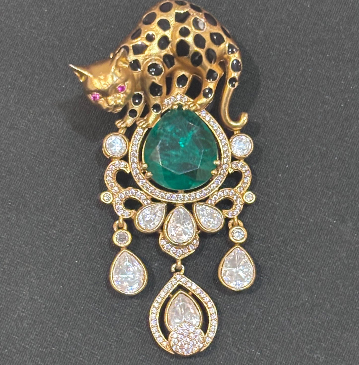 Green Velox Brooch