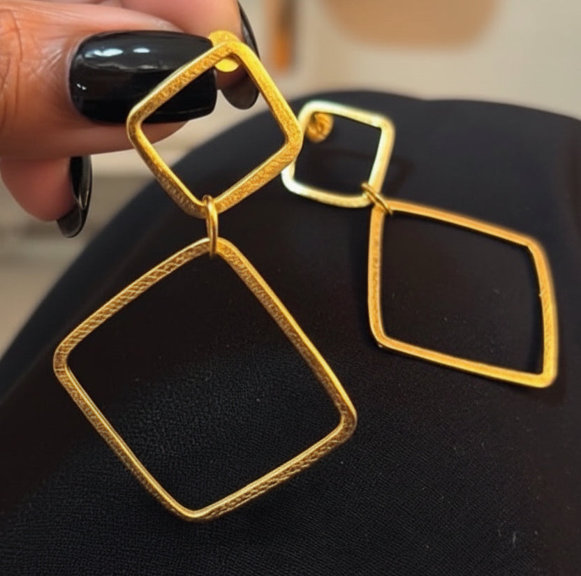 Mirage Brass earrings