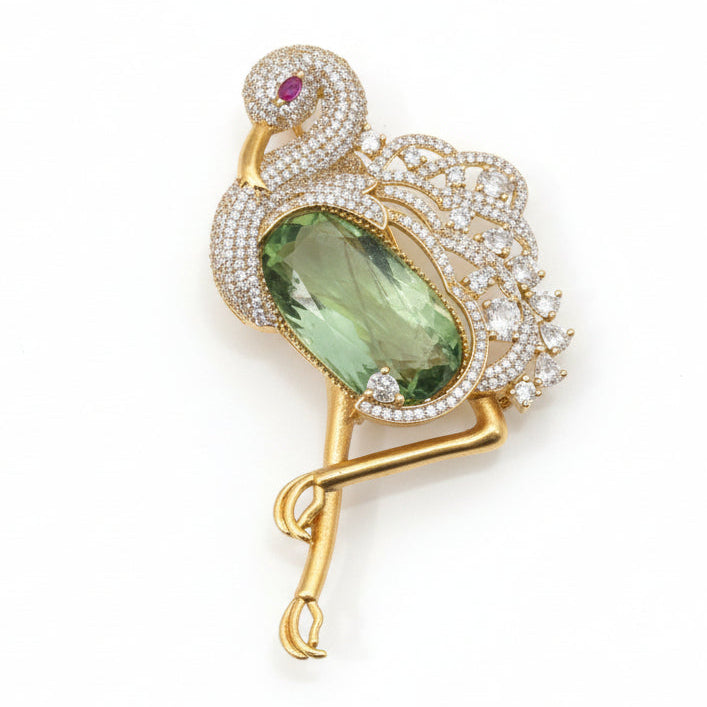 Mint Plumia Brooch