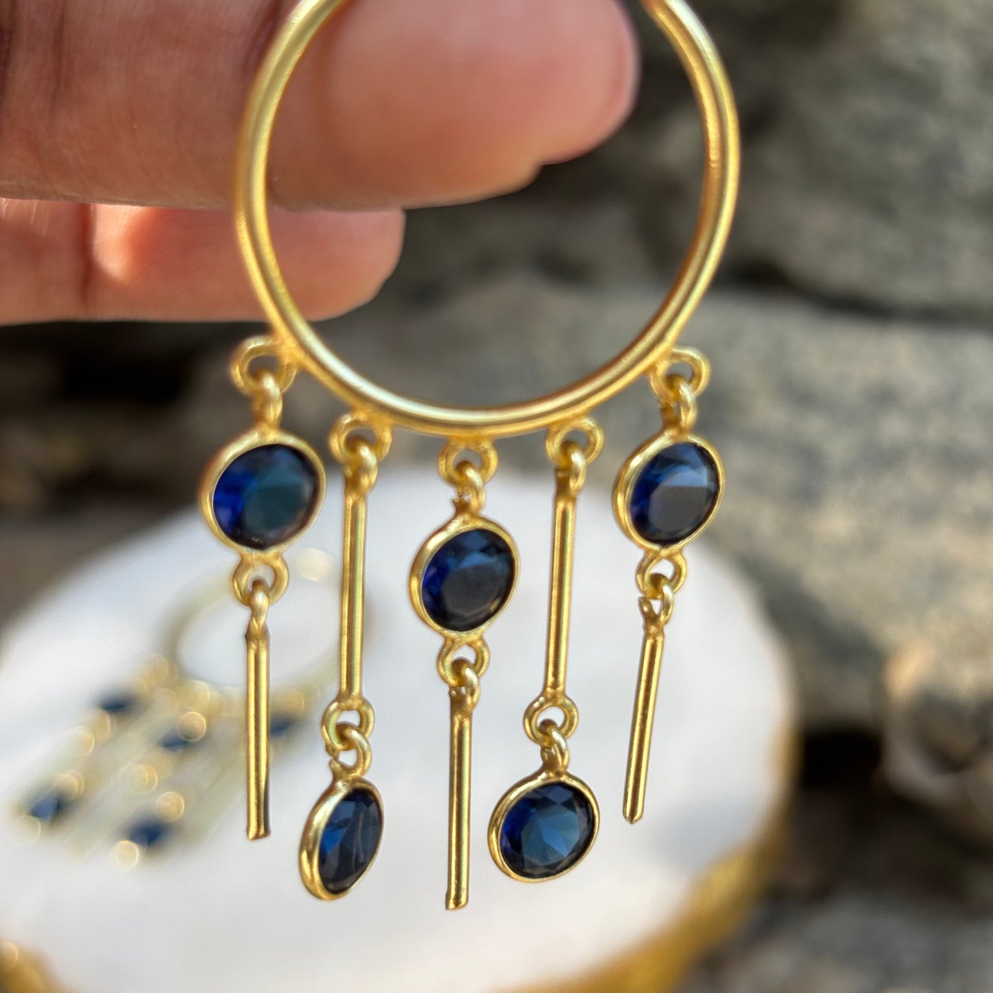 Latika GoldGlam hoop earrings