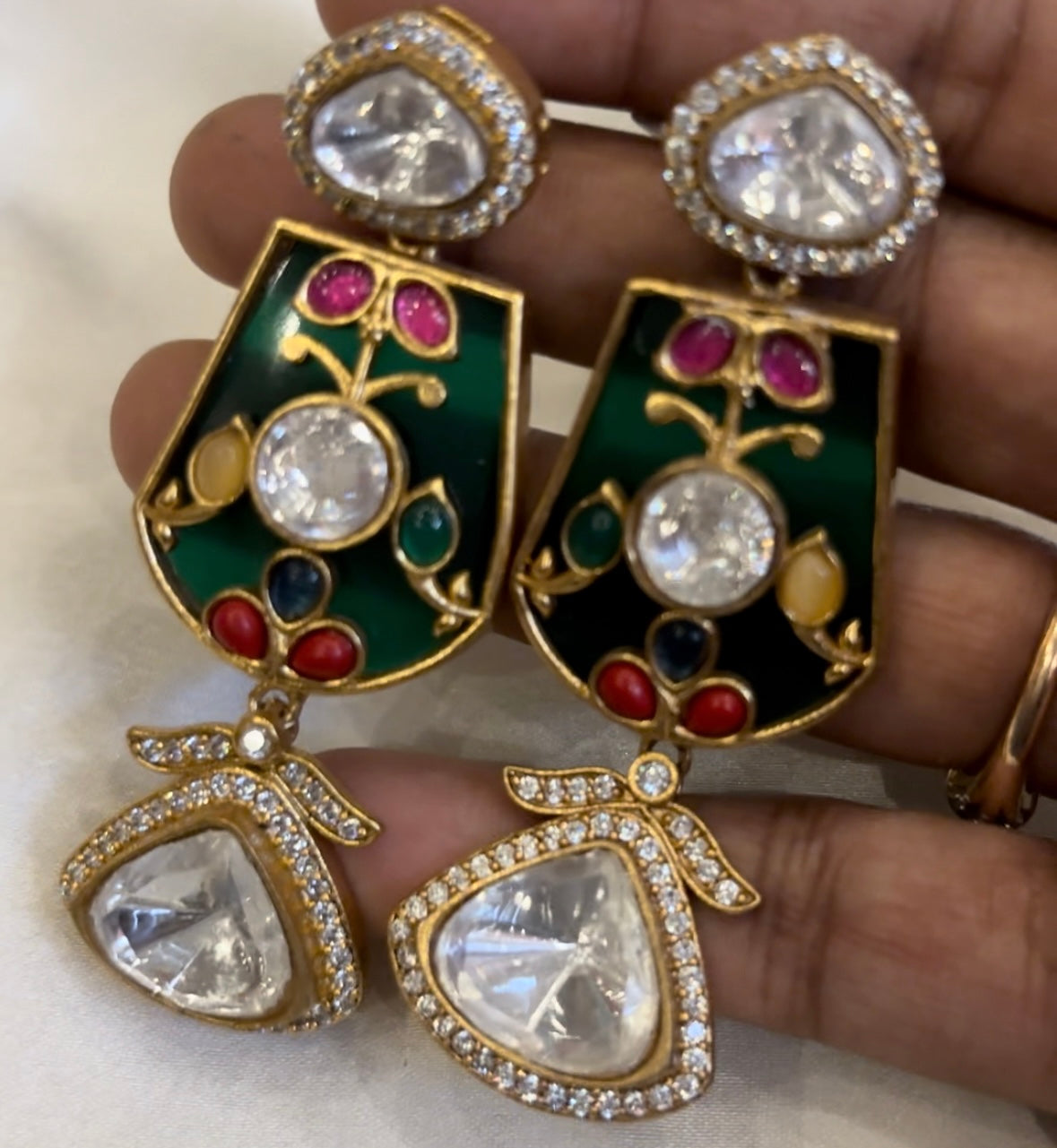Green Piya earrings