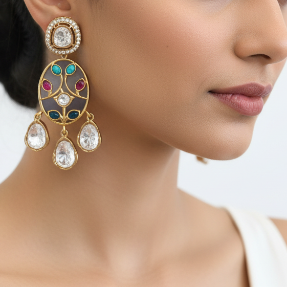 Reena polki earrings