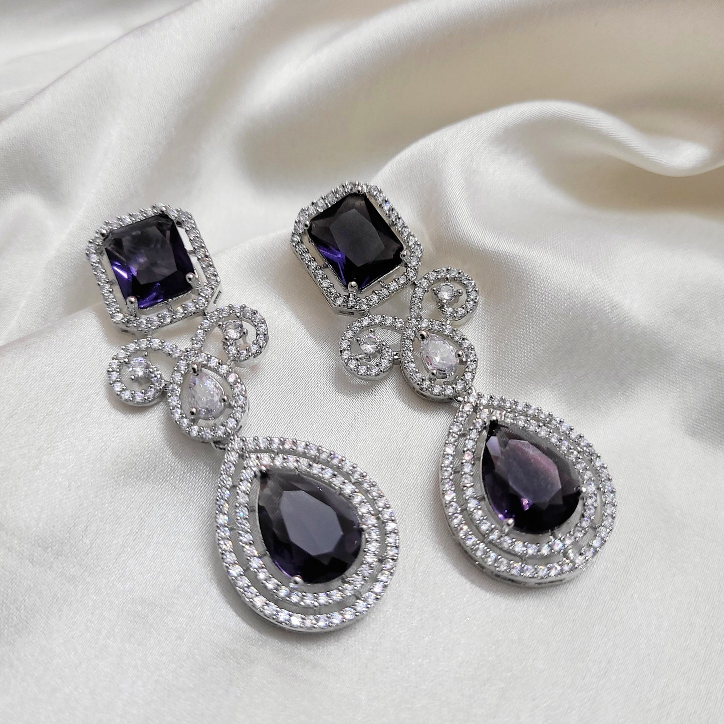 Purple Eliza Necklace set