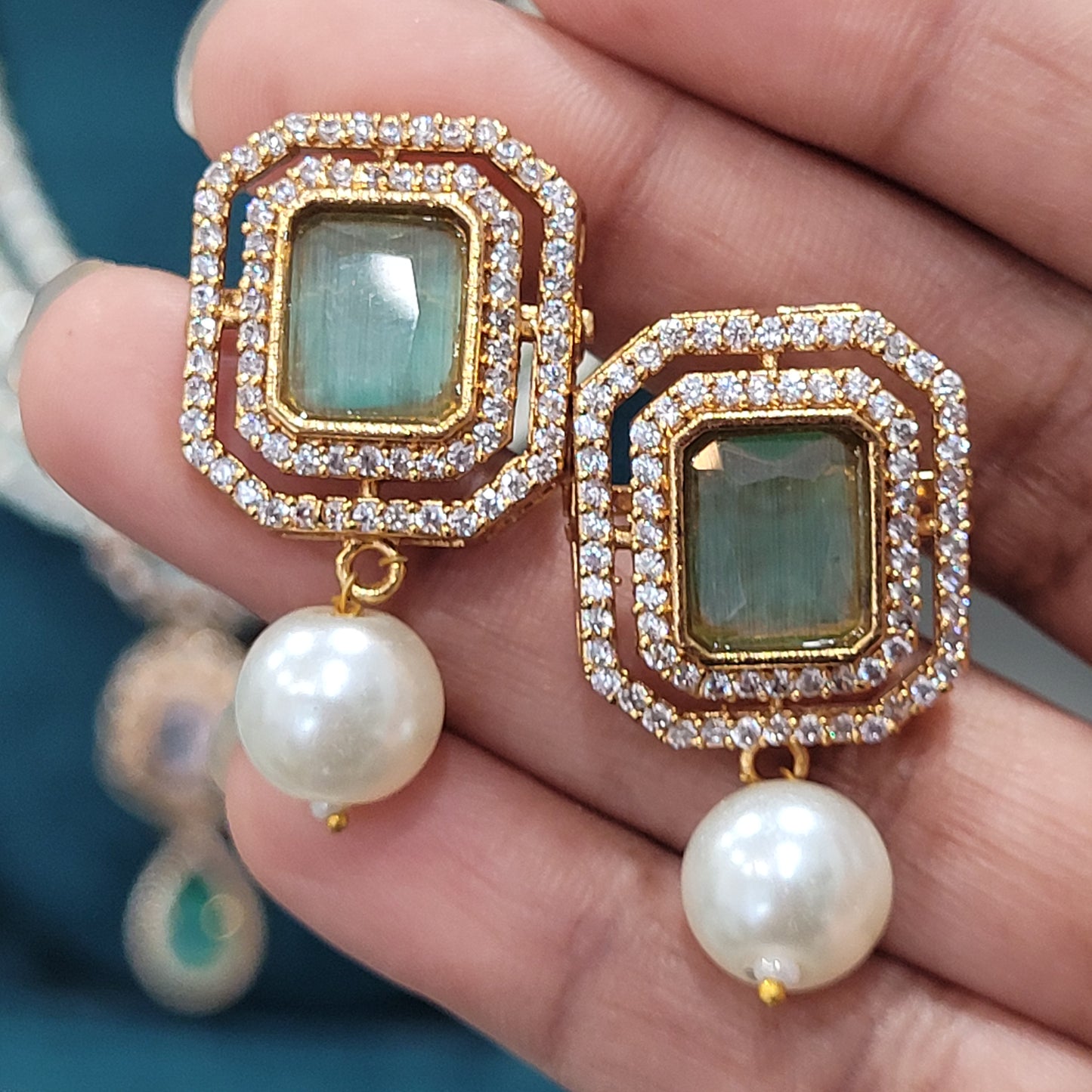 Mint-Pink Seeya Necklace Set