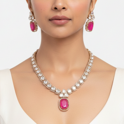 Jiya Polki Necklace Set