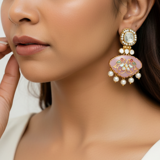 Pastel Pink Paro earrings