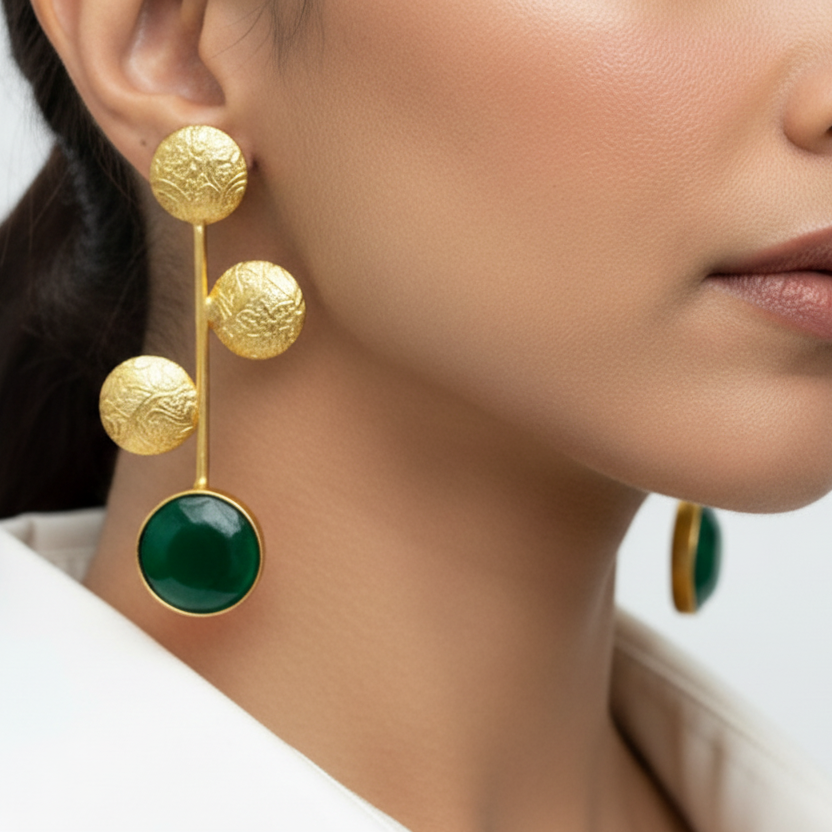 Barqin gold earrings