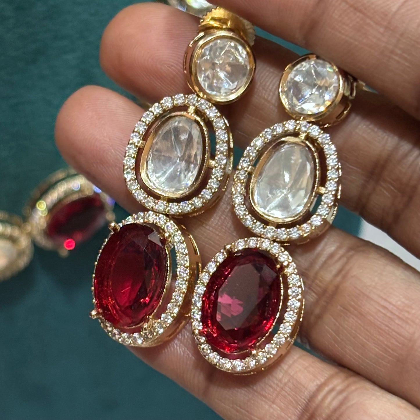 Red Rumi necklace set