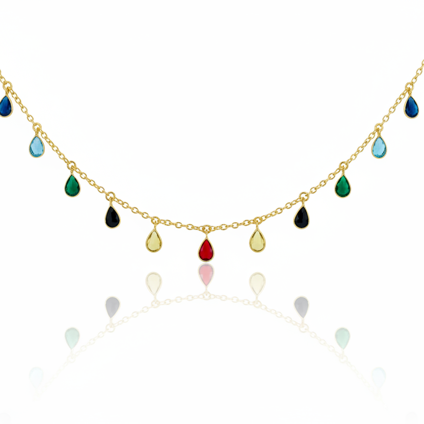 Ria stone charm chain