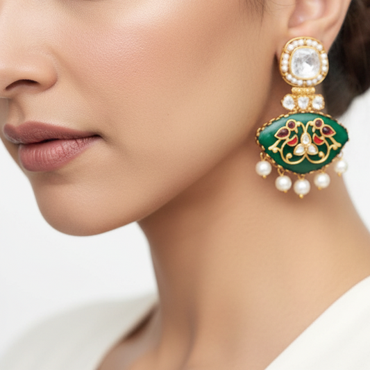 Green Paro earrings