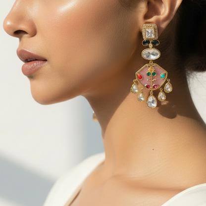 Pink Mira earrings