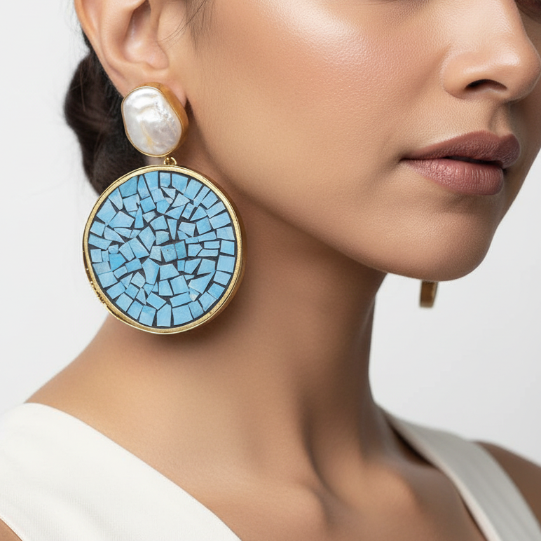 Blue Tira earring