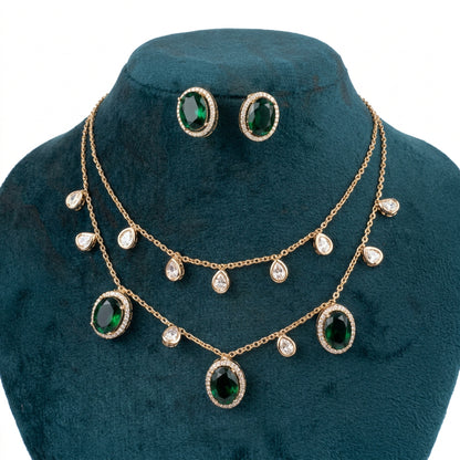 Mehar emerald green set