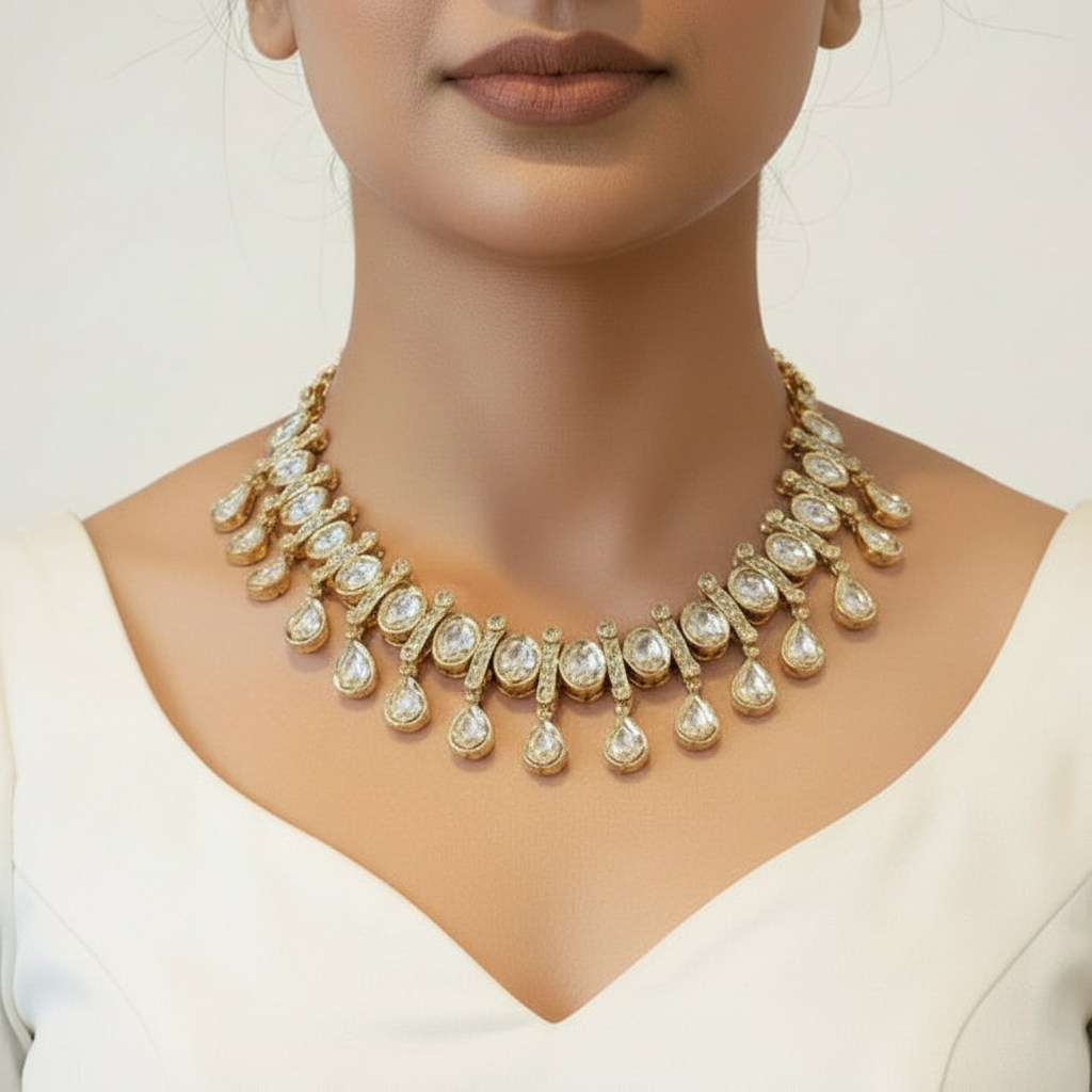 Mahin Polki Necklace Set