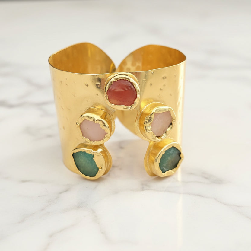 Glam Aurum Stone Hand cuff (Assorted colours)