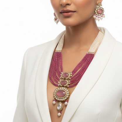 Rani Gulabi necklace set