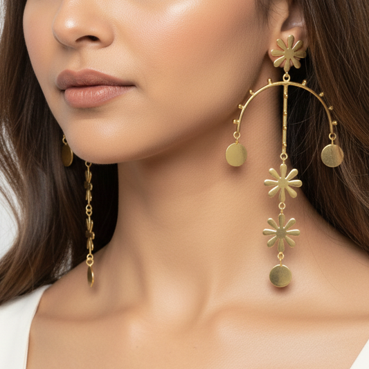 Glam Rainbow Tassel Earrings