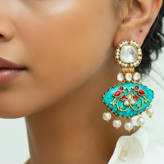 Blue Paro earrings
