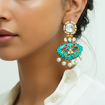 Blue Paro earrings