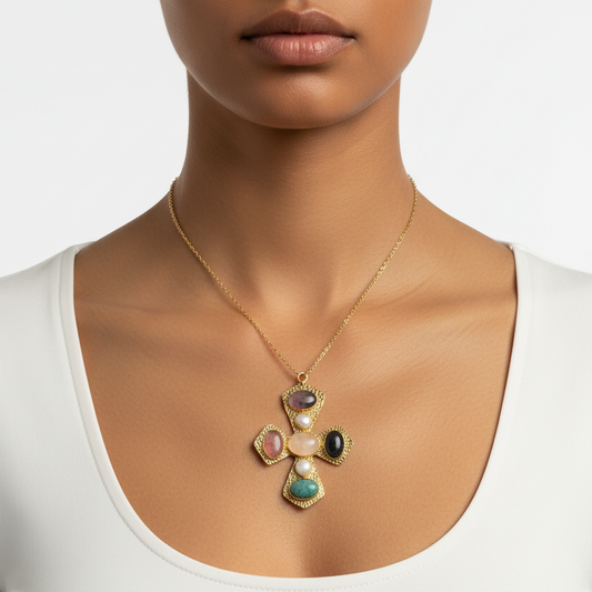 Glam Velora Cross Pendant Chain