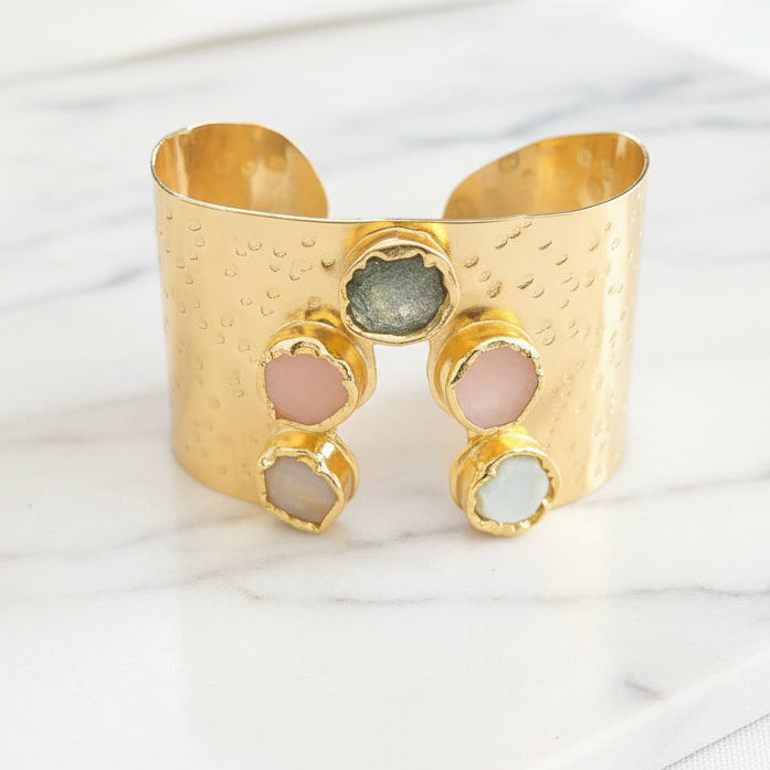 Glam Aurum Stone Hand cuff (Assorted colours)
