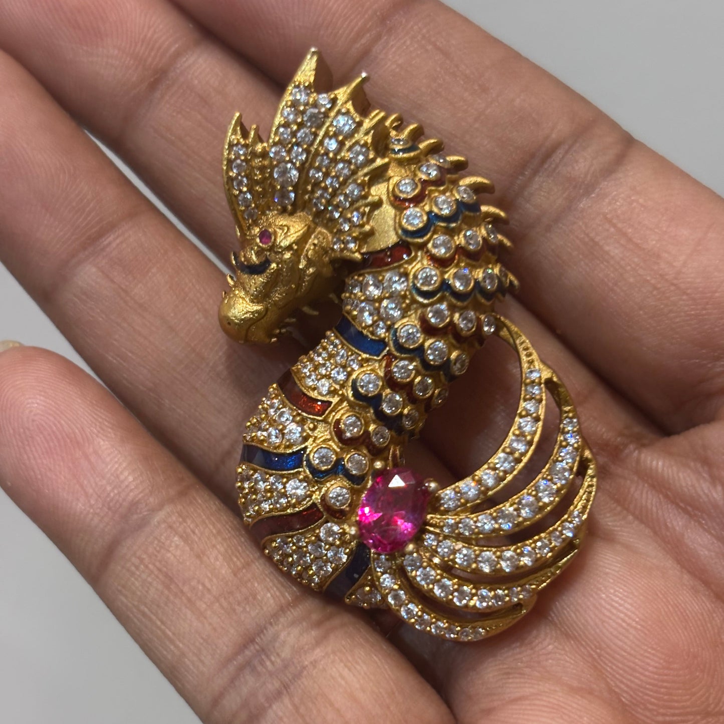 Blush SeaHorse Brooch