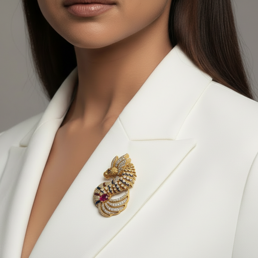 Blush SeaHorse Brooch