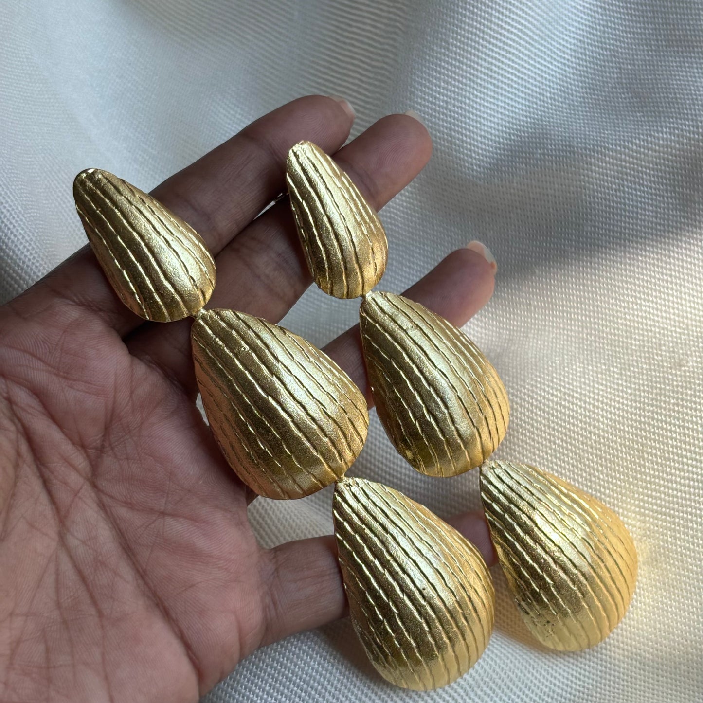 Glam Marvelle Brass earrings