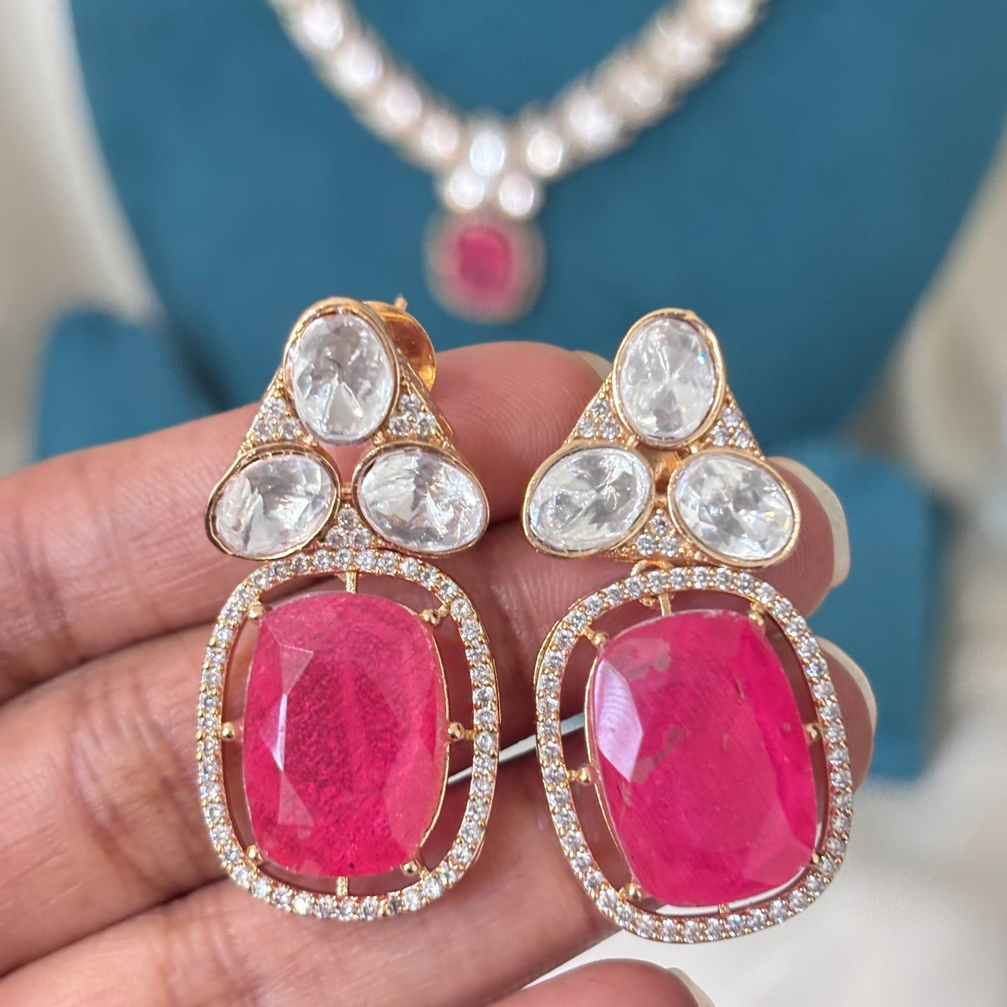 Jiya Polki Necklace Set