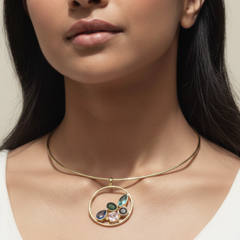 Glam Glint Hasli Necklace
