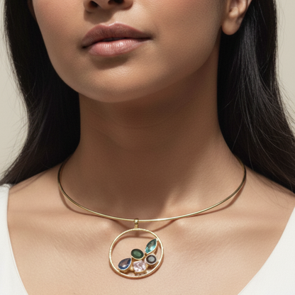 Glam Glint Hasli Necklace