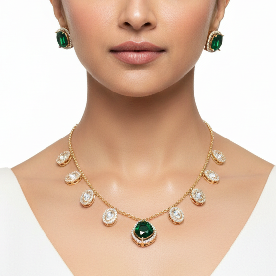 Kriti Polki Necklace Set