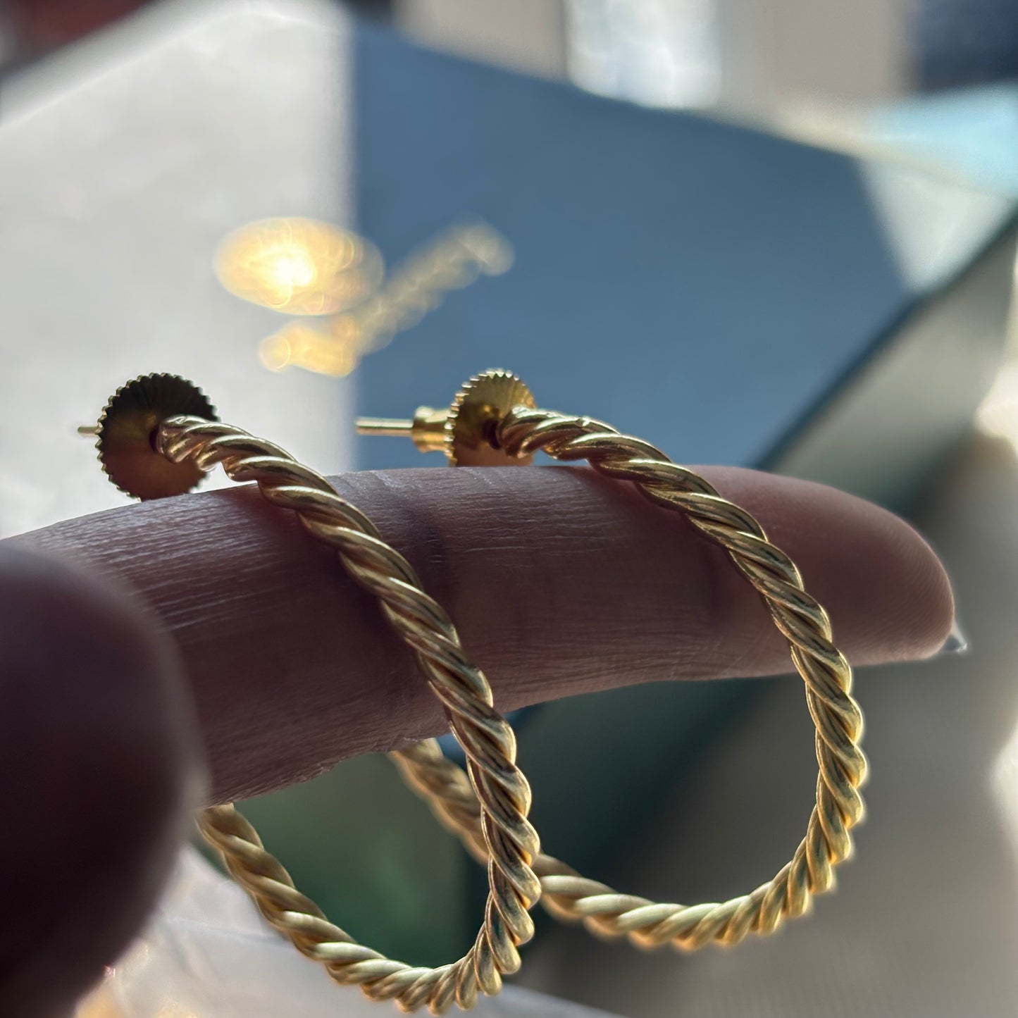 Glam Twister Hoop Earrings