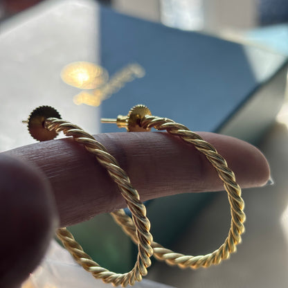 Glam Twister Hoop Earrings