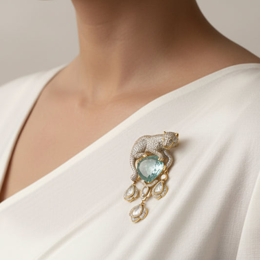 Mint Pantheria Brooch