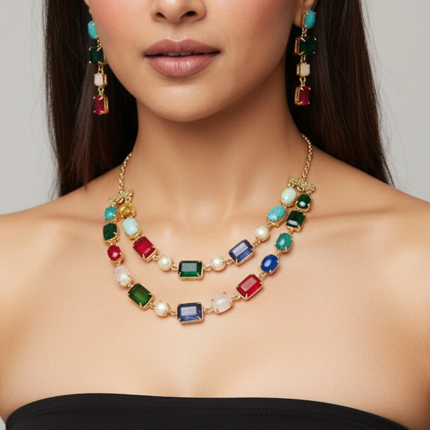 Prisma necklace set (assorted colors)