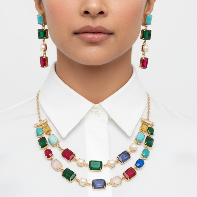 Prisma necklace set (assorted colors)