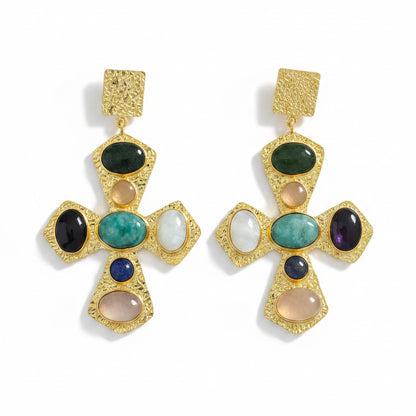 Glam Velora Cross Earrings