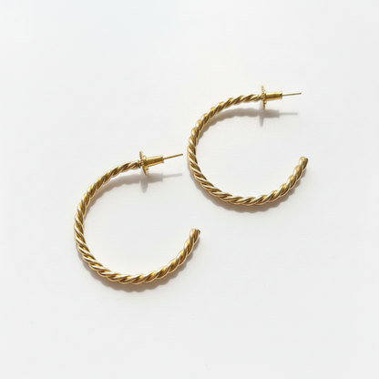 Glam Twister Hoop Earrings