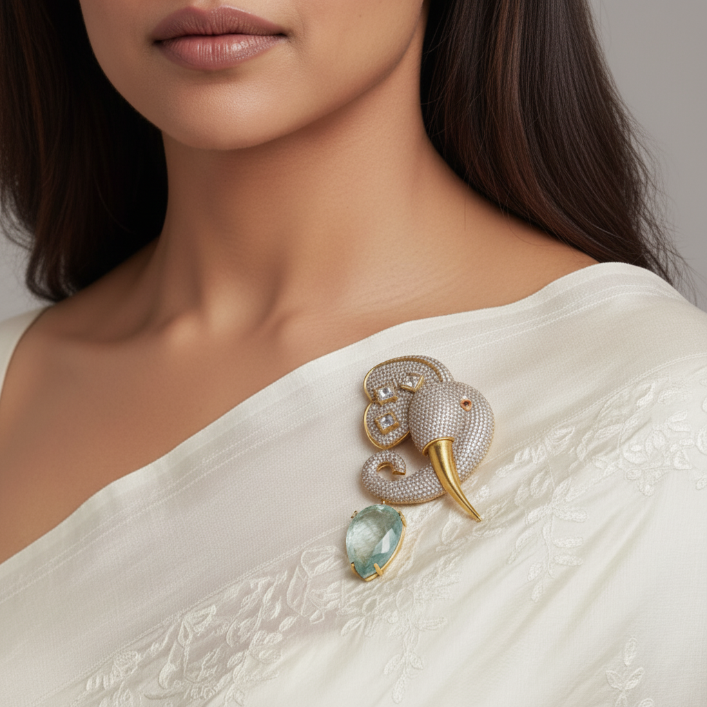 Mint Tuska Brooch