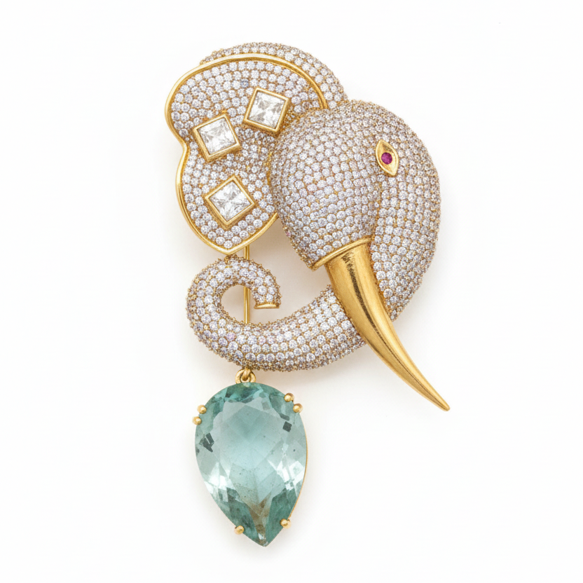 Mint Tuska Brooch