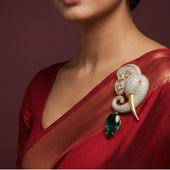 Green Tuska Brooch