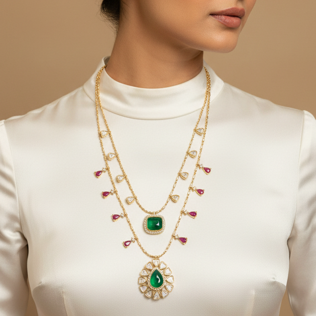 Manvi Polki Necklace Set