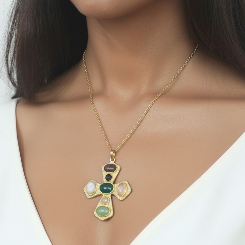 Glam Velora Cross Pendant Chain