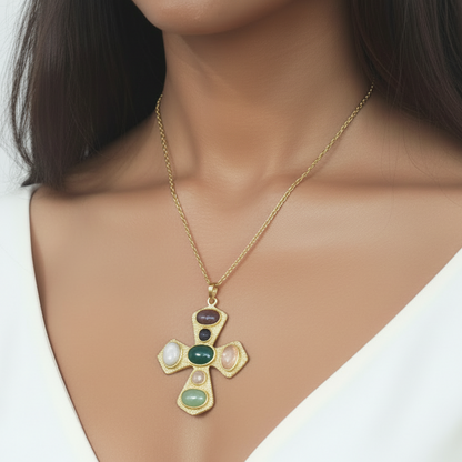 Glam Velora Cross Pendant Chain